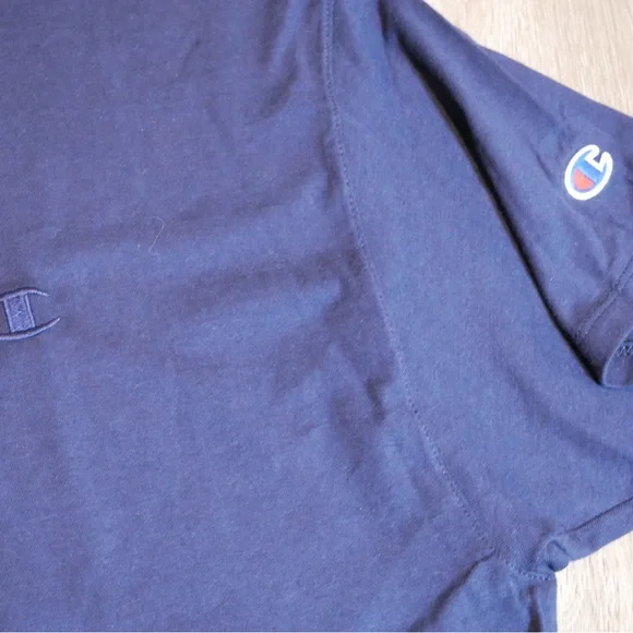 Champion Men's Dark Blue Short Sleeve Tee - Picture 3 of 3